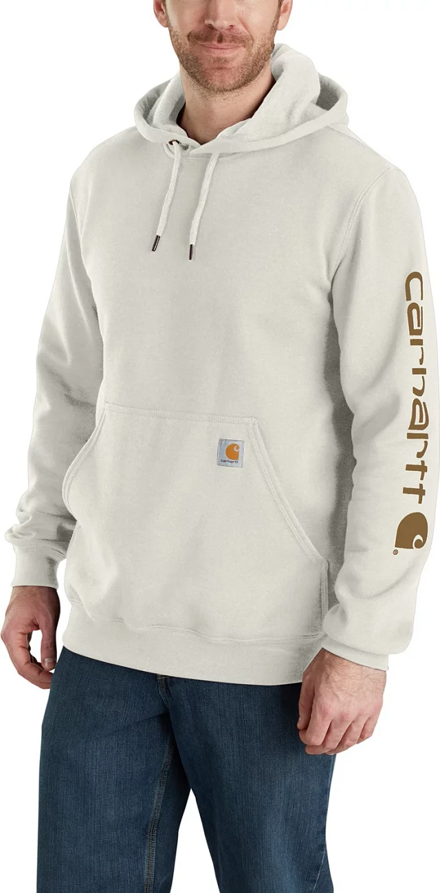 Carhartt Men's Midweight Signature Sleeve Logo Hooded