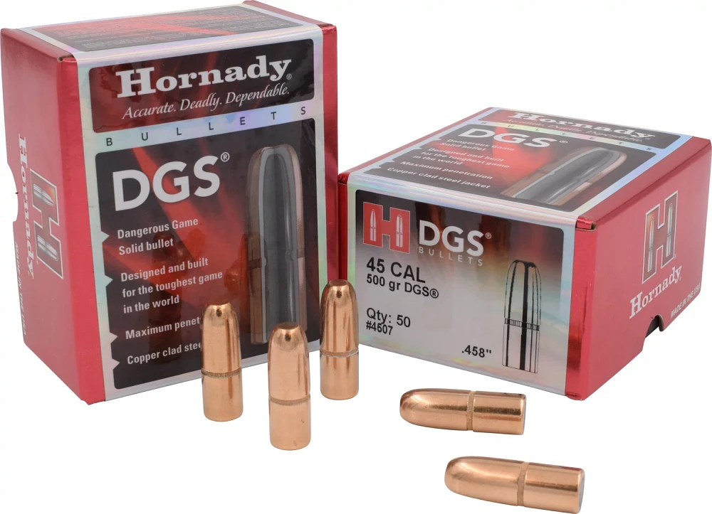 Hornady DGS 45 Cal .458 500-Grain Rifle Reloading Bullets - 50 Rounds ...