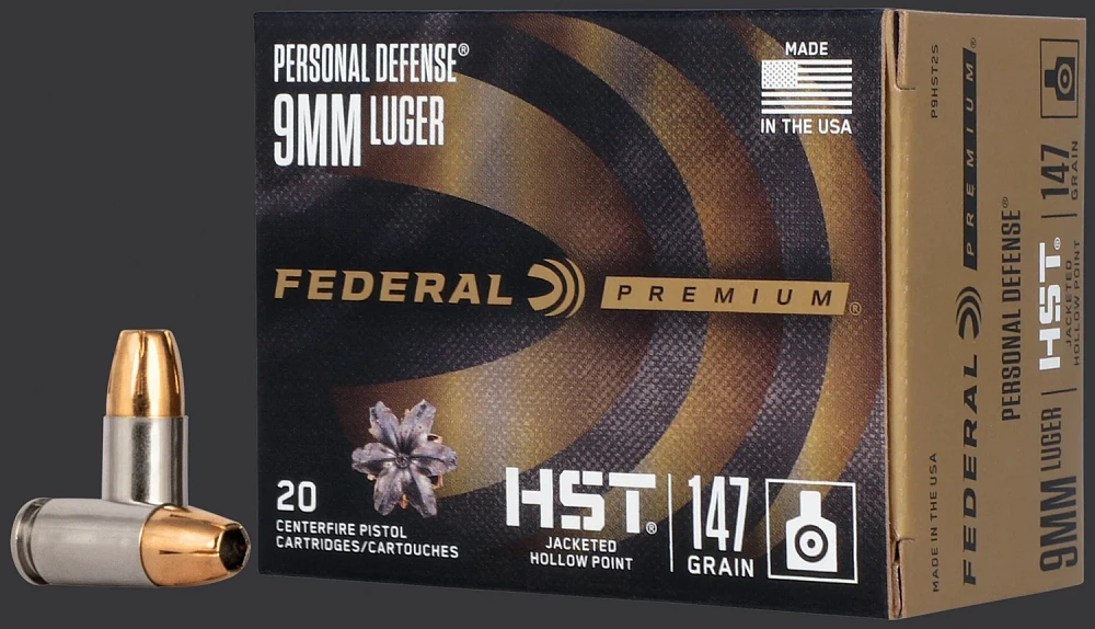 Federal Premium 9mm Luger HST 147-Grain Ammunition - 20-Rounds ...