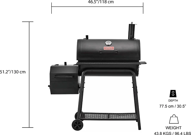 Outdoor gourmet triton vertical charcoal smoker best sale