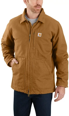 Carhartt Men's Relaxed Fit Washed Duck Sherpa-Lined Jacket at