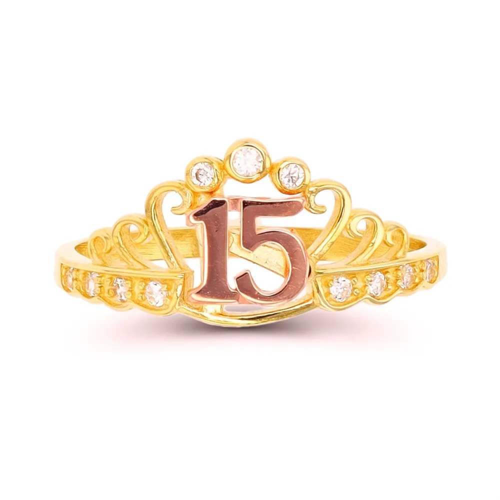 Daniel s Jewelers 10KT White and Rose Gold Cubic Zirconia