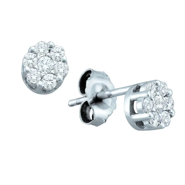 Daniel s Jewelers Signature 1 CTW Diamond Cluster Stud Earrings in