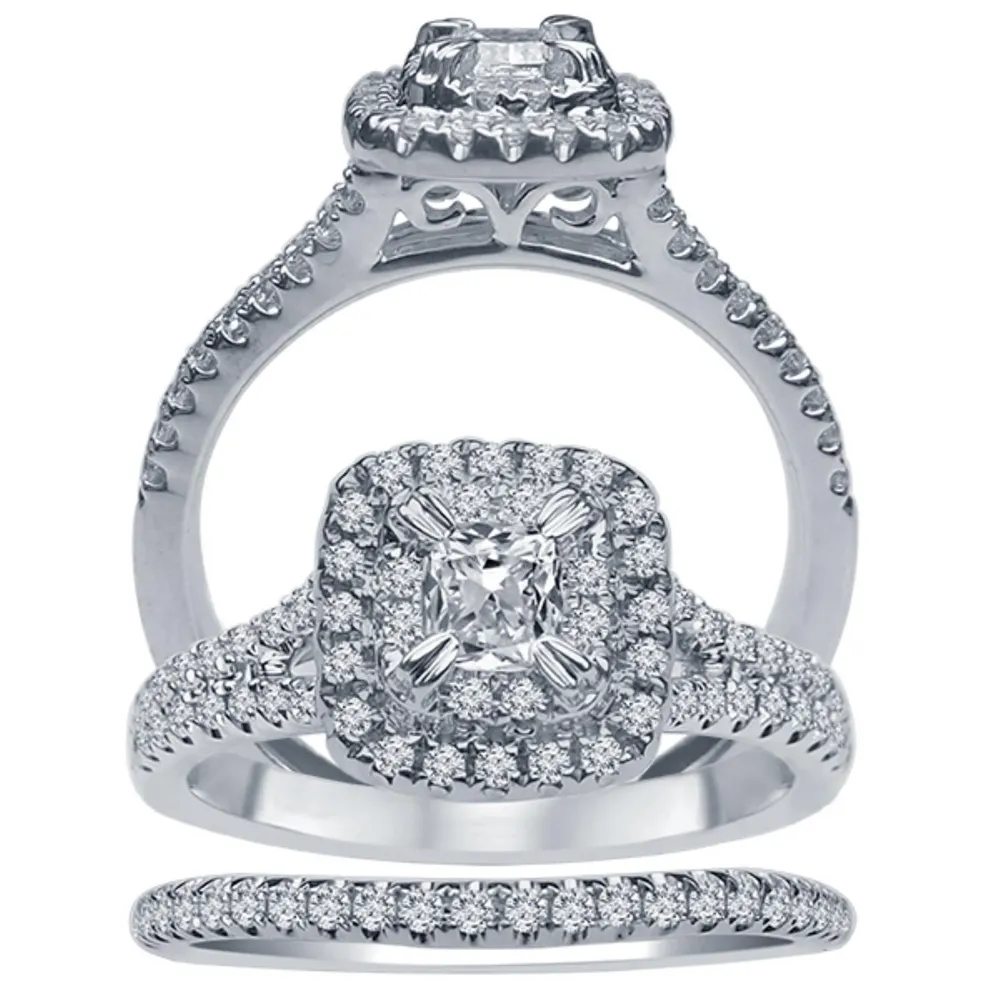 Daniel s Jewelers Signature 3 4 CTW Diamond Bridal Set Ring in