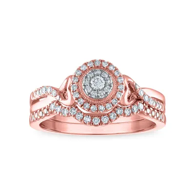 Daniel s Jewelers LoveSong 3 8 CTW Diamond Halo Bridal Set Ring in