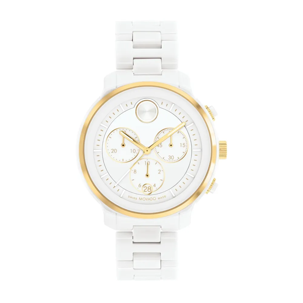 Daniel s Jewelers Movado BOLD Verso 40MM Chrono Dial White Ceramic