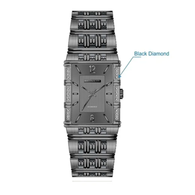 Wittnauer black deals diamond watch
