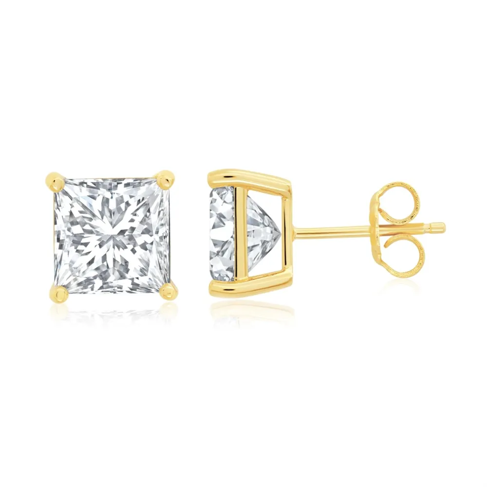 Crislu earrings store 18k gold plated