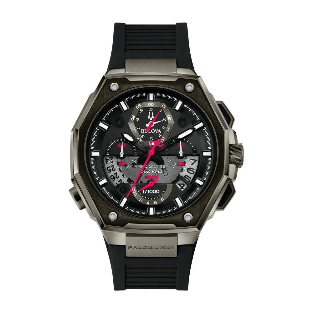 Daniel s Jewelers Bulova Precisionist with 45X47 MM Black Round