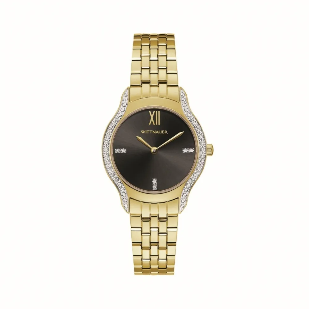 Wittnauer black shop diamond watch