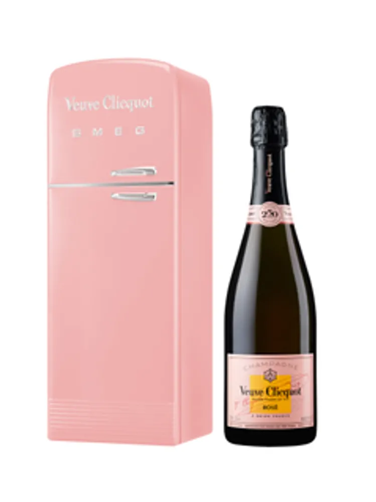 LCBO Veuve Clicquot Brut Rose Champagne Smeg Fridge Gift Box Bramalea