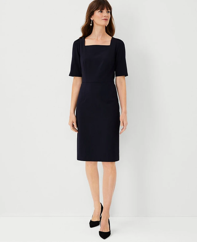 Compare Ann Taylor The Crew Neck Shift Dress Seasonless