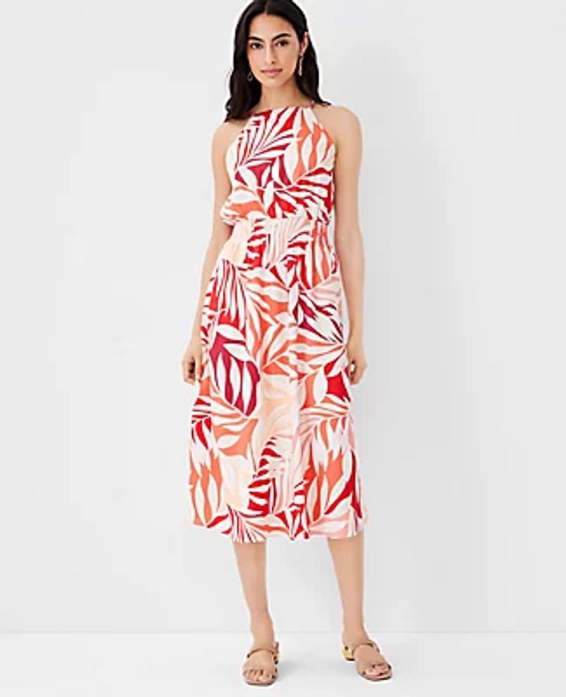 Ann Taylor Tropical Square Neck Midi Flare Dress | Mall of America®