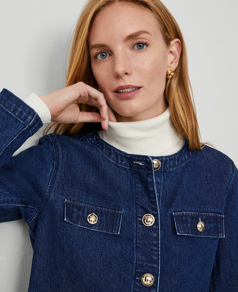 Ann taylor jean jacket best sale