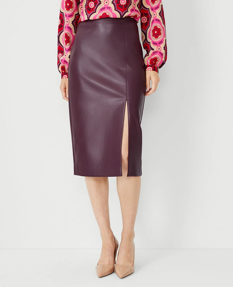 Faux leather skirt ann taylor best sale