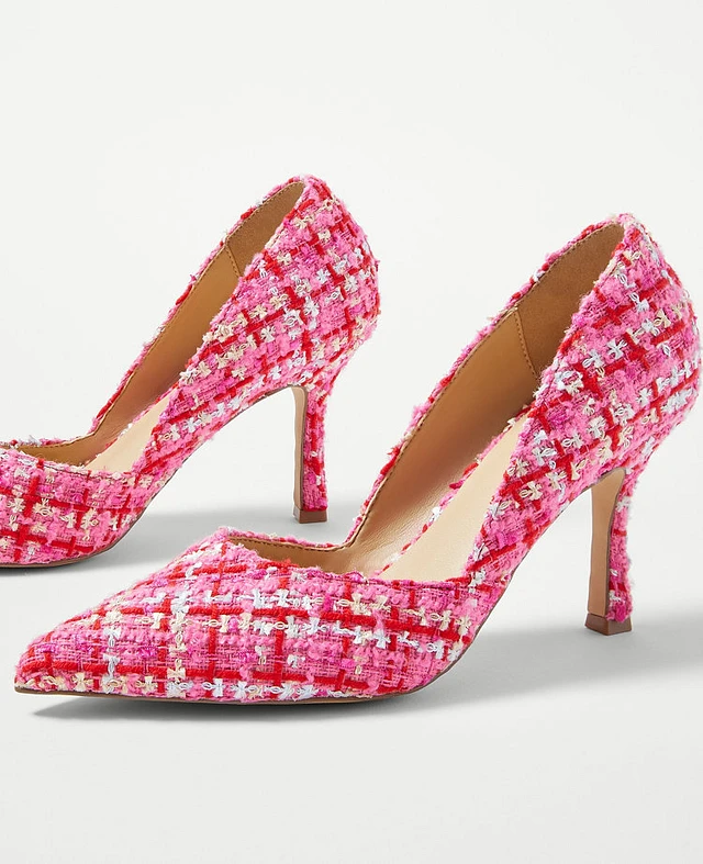 Ann Taylor Azra Tweed Pumps Hot Pink Poppy Women's | The Summit