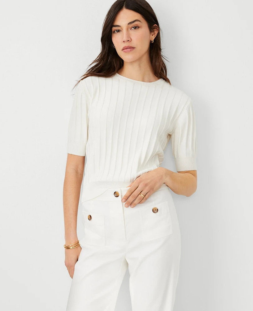 Ann taylor white sweater best sale