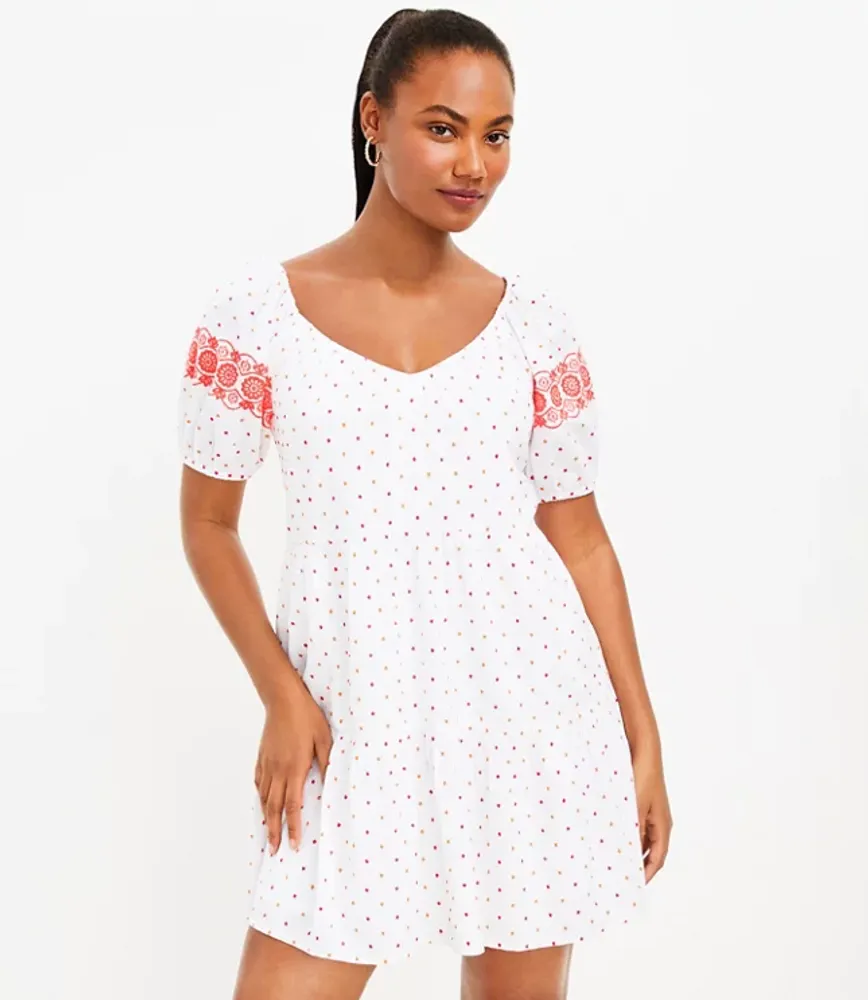 Loft tiered clearance eyelet dress