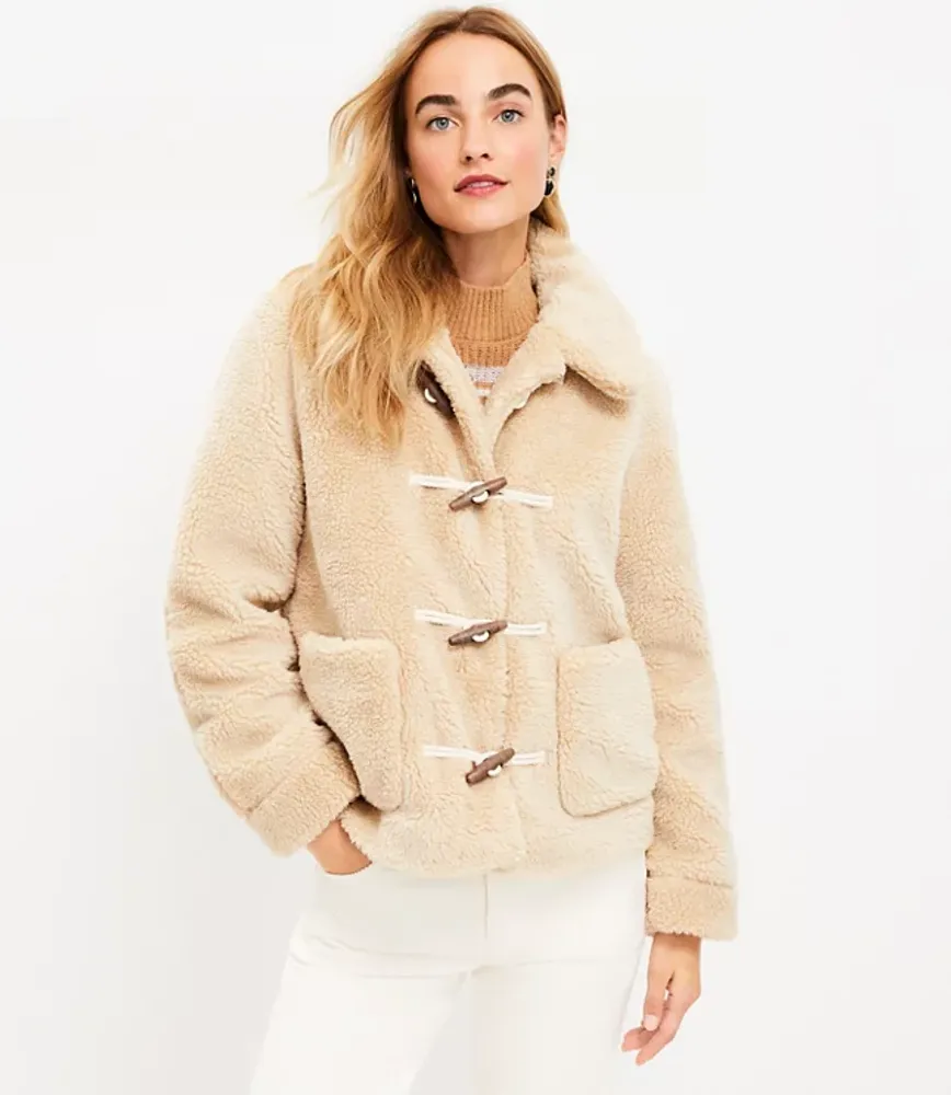 Petite sherpa clearance coat