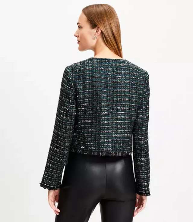 【2plan】Gridin Collarless Tweed Jacket DSQUARED2 - Tweed Bouclé Collarless Jacket Dsquared2
