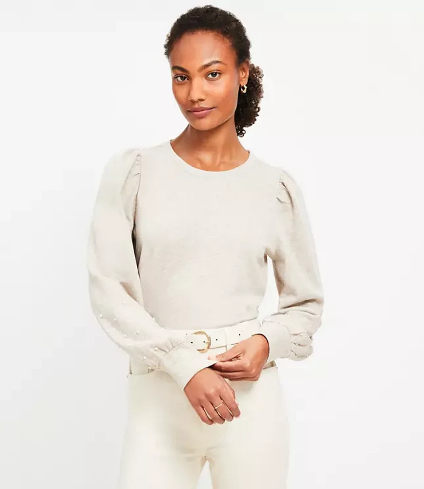 Loft puff sleeve sweatshirt sale