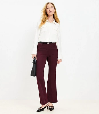 Loft Pintucked Sutton Flare Pants in Texture | The Shops at