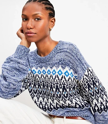 Aerie fair isle tunic sweater best sale