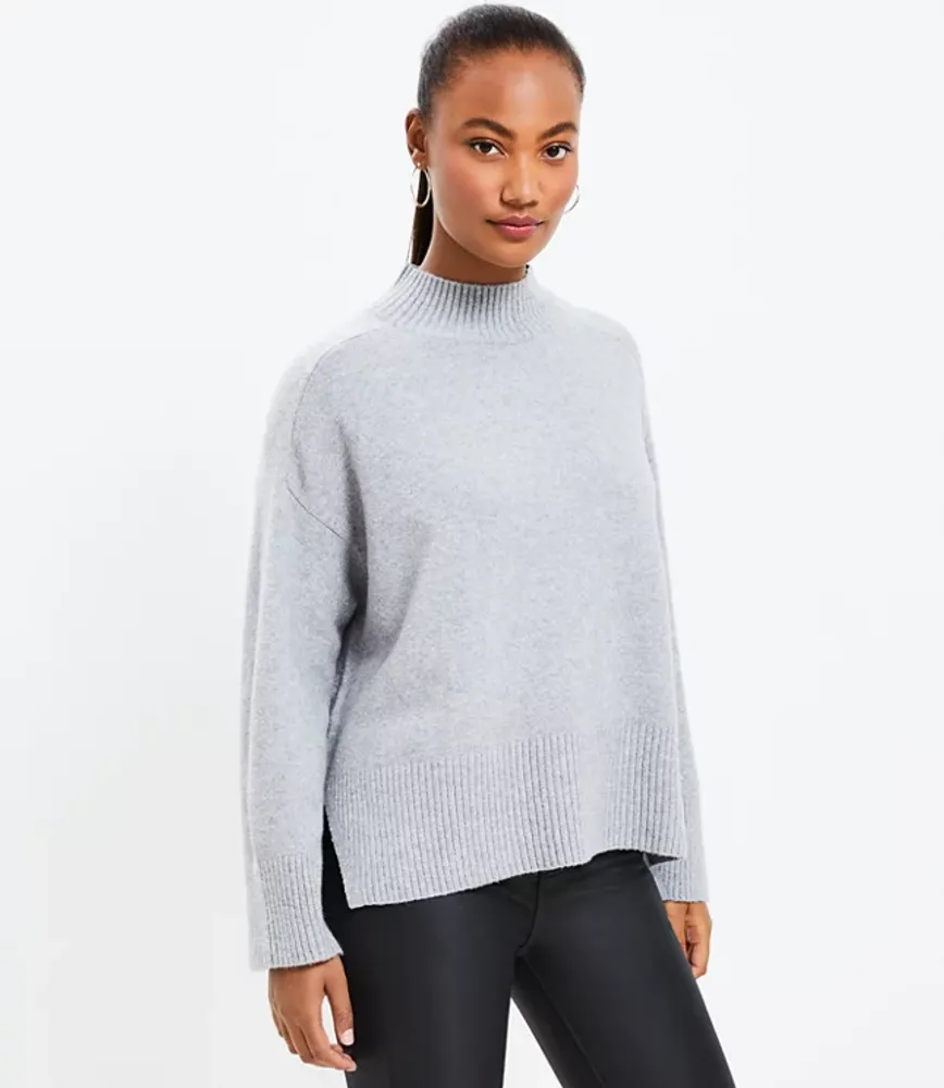 Loft Mock Neck Poncho Sweater | Hamilton Place