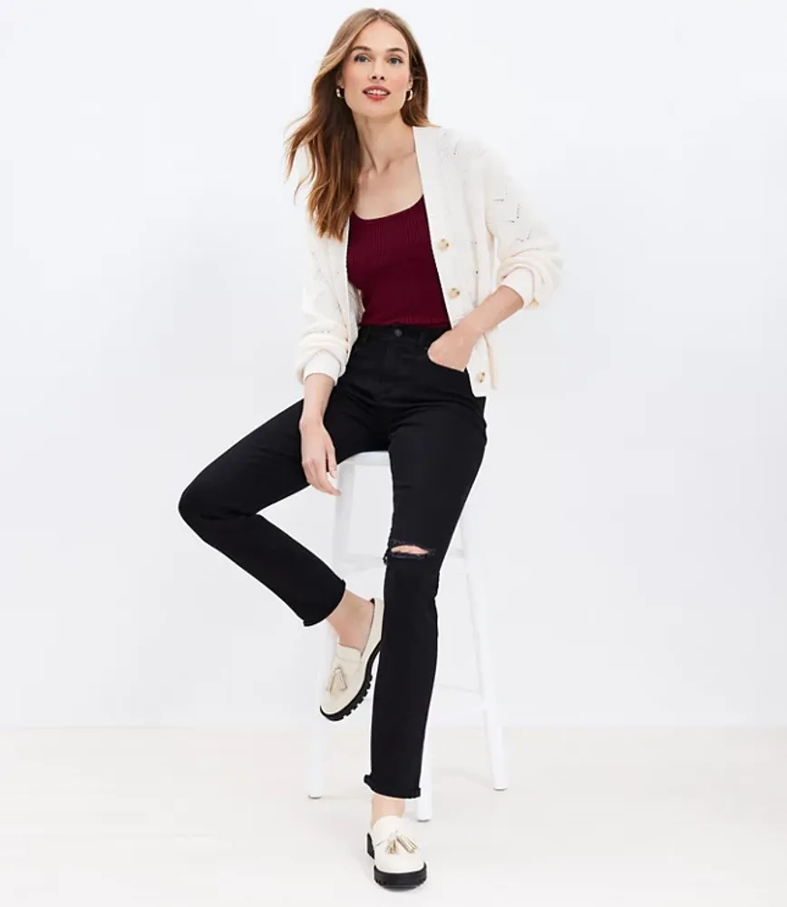 Girlfriend black fashion jeans