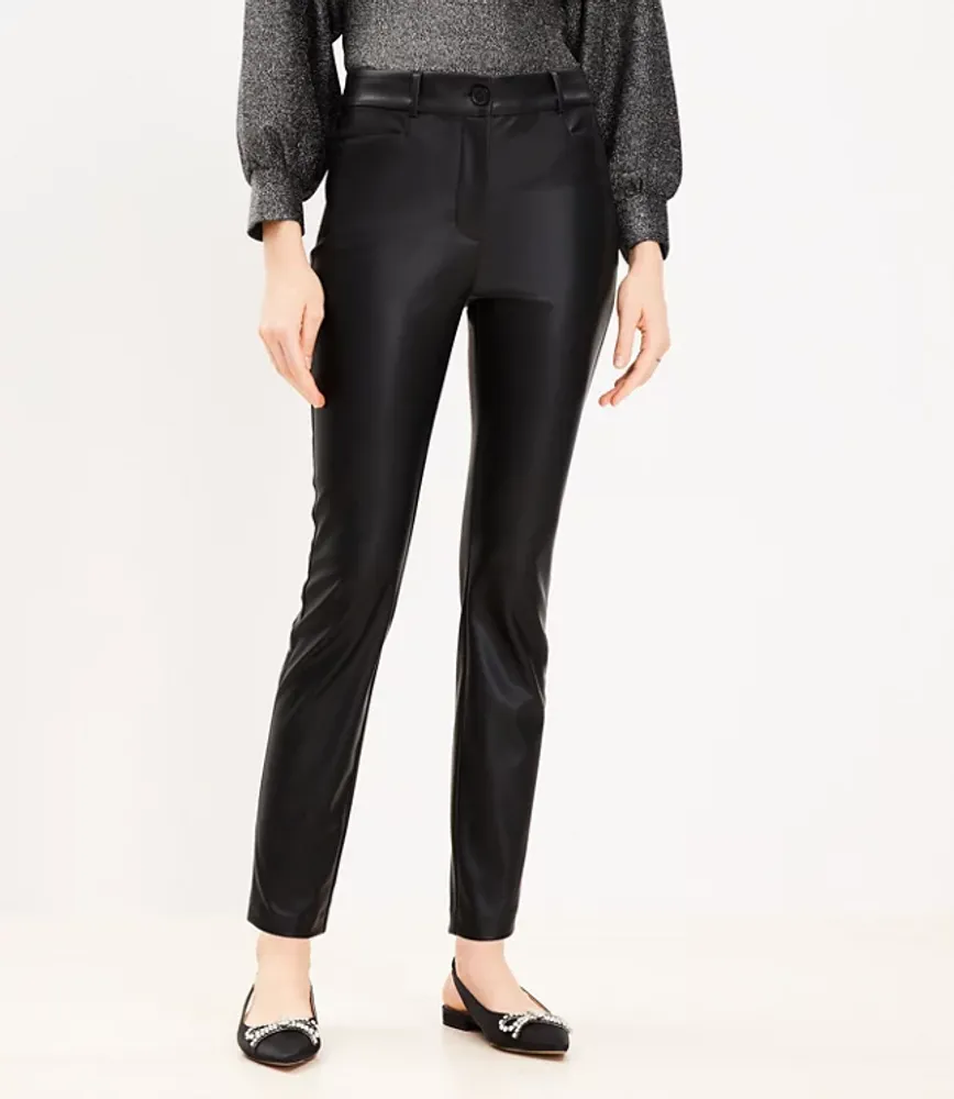 Ann taylor loft outlet faux leather leggings