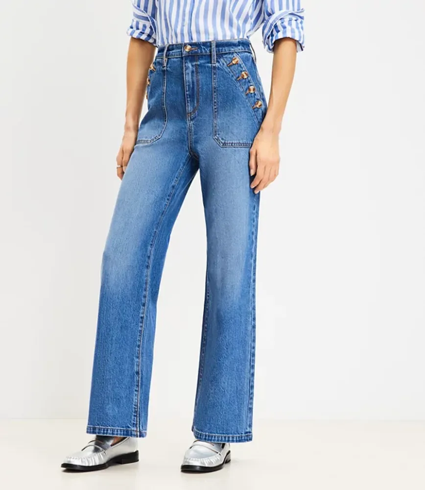 Ann taylor loft wide leg outlet jeans