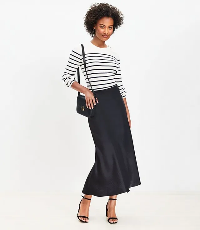 Loft Satin Bias Midi Skirt Hawthorn Mall