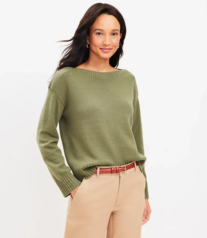 Loft boatneck clearance tunic sweater