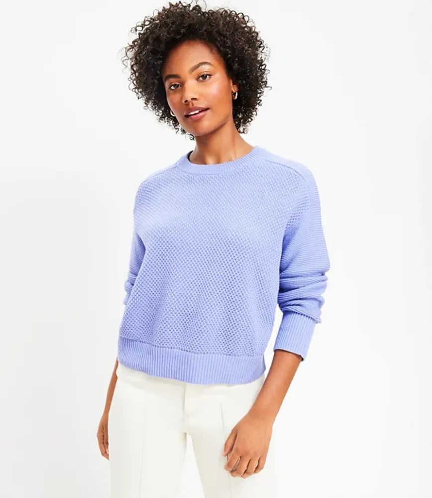 Loft stitchy 2024 puff sleeve sweater