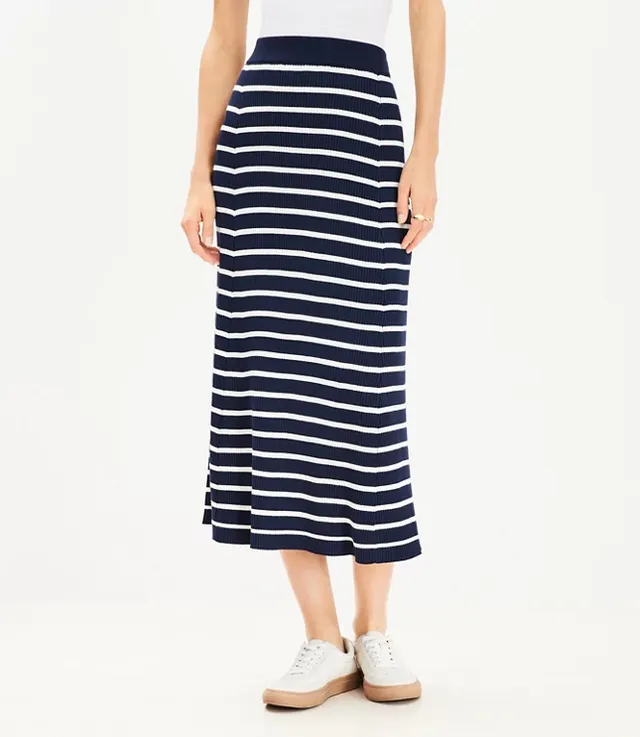 Petite ribbed midi clearance skirt