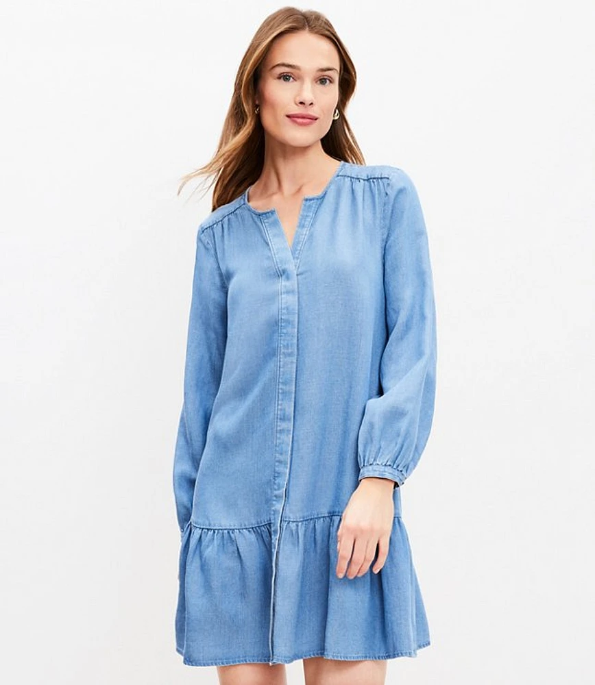 Petite chambray dress best sale