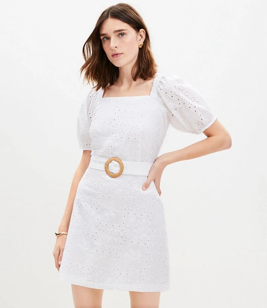 Loft white eyelet dress best sale