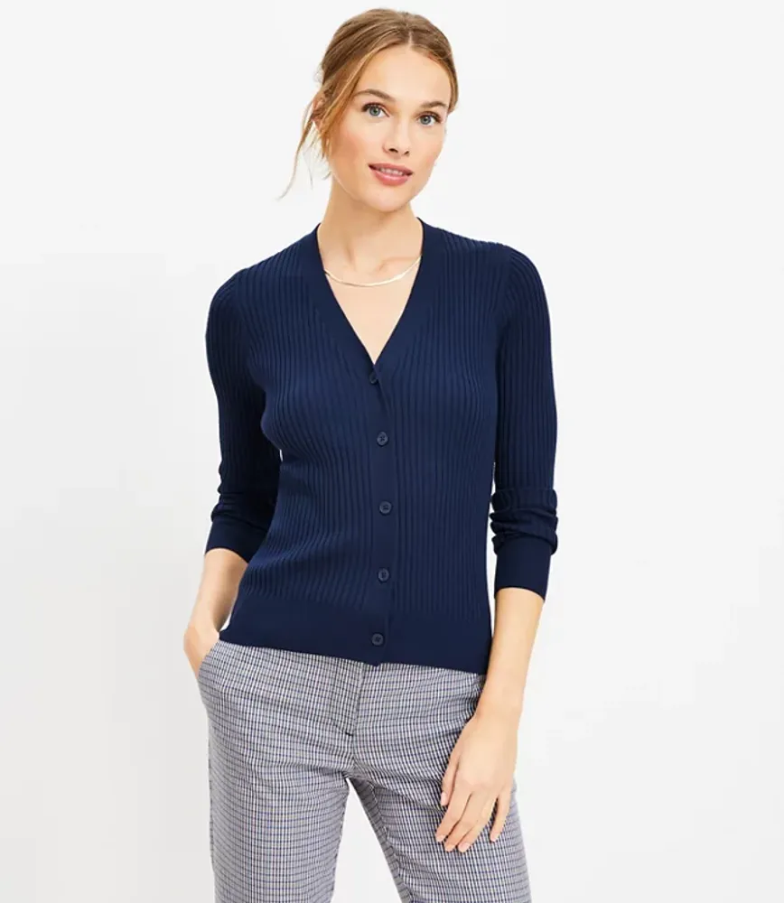 Loft navy clearance cardigan