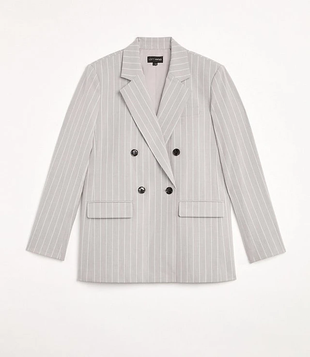 Lou & Grey Sporty Ponte Hooded Double Breasted Blazer | The