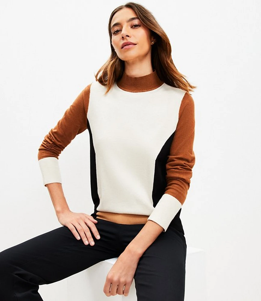 Loft mock neck sweater hotsell