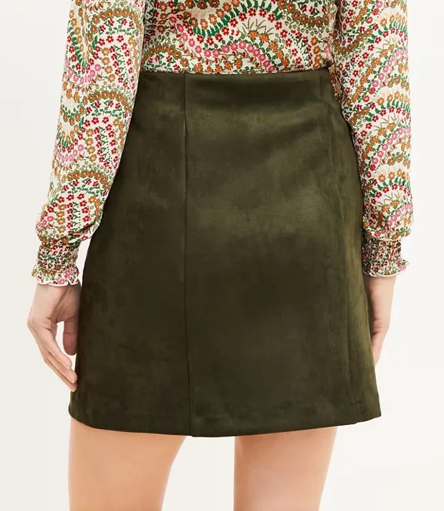 Faux suede hotsell skirt loft