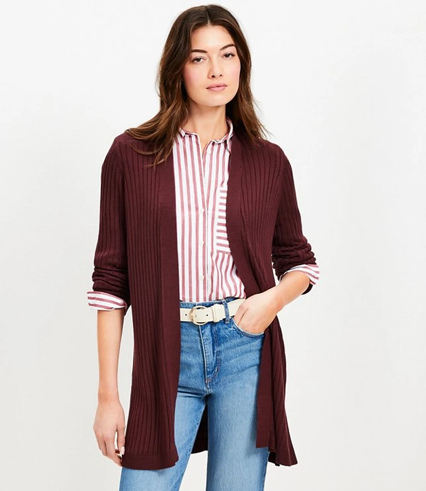 Loft Ribbed buy Open Cardigan