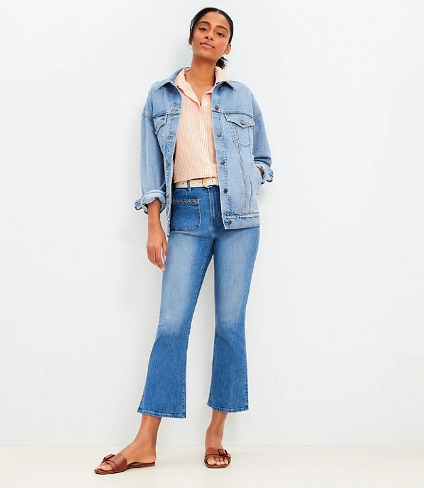 Loft Chewed on sale Hem High Rise Kick Crop Jeans