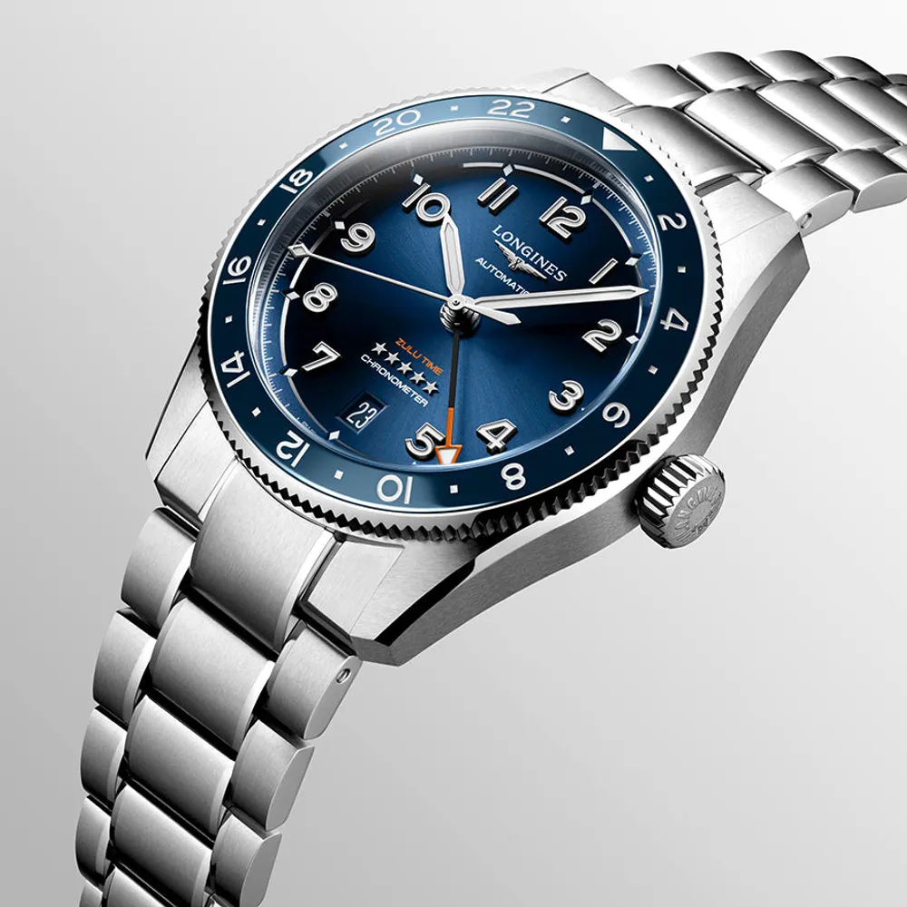 Longines Spirit Zulu Time Blue Dial 39 mm L3.802.4.93.6