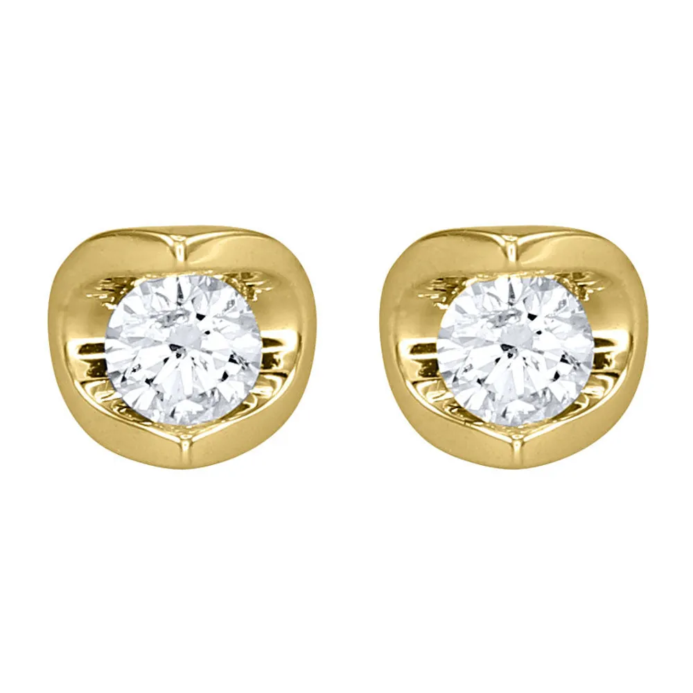 Tension set diamond on sale earrings