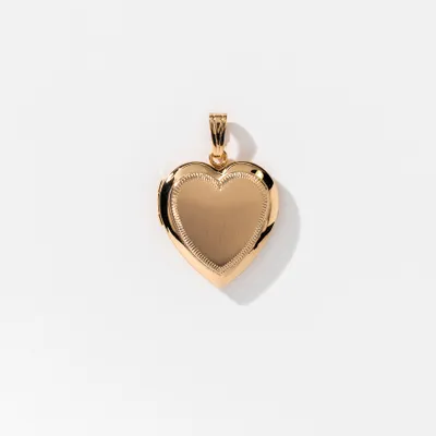 Plain gold heart discount locket