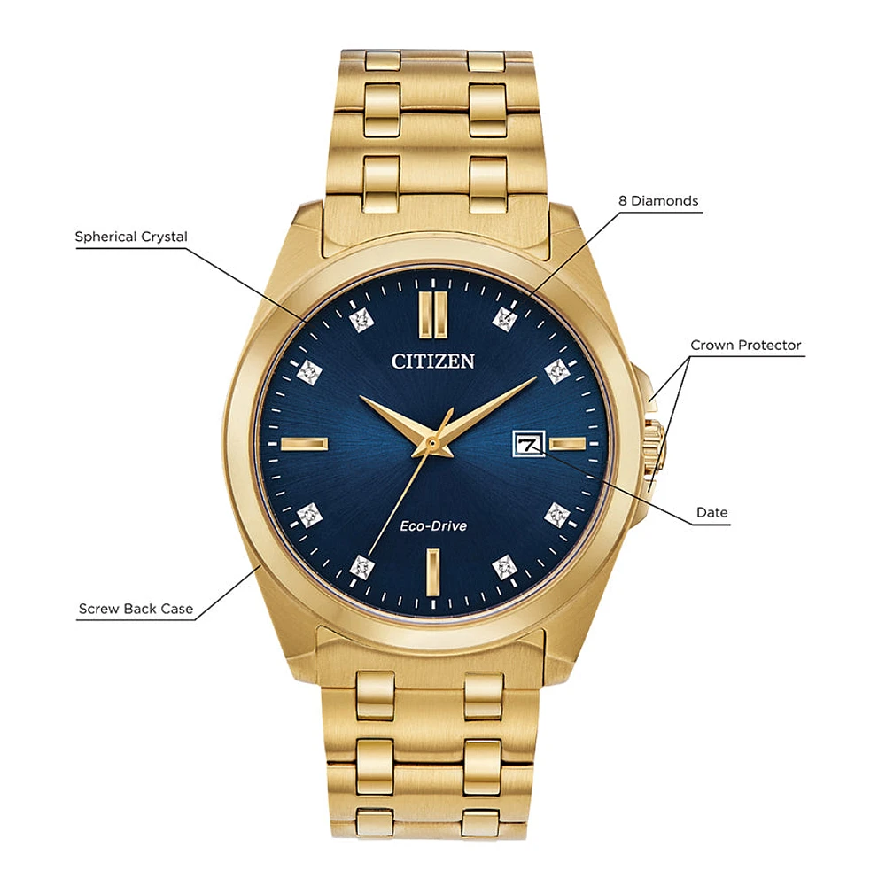 Citizen eco drive gold watch with diamonds new arrivals