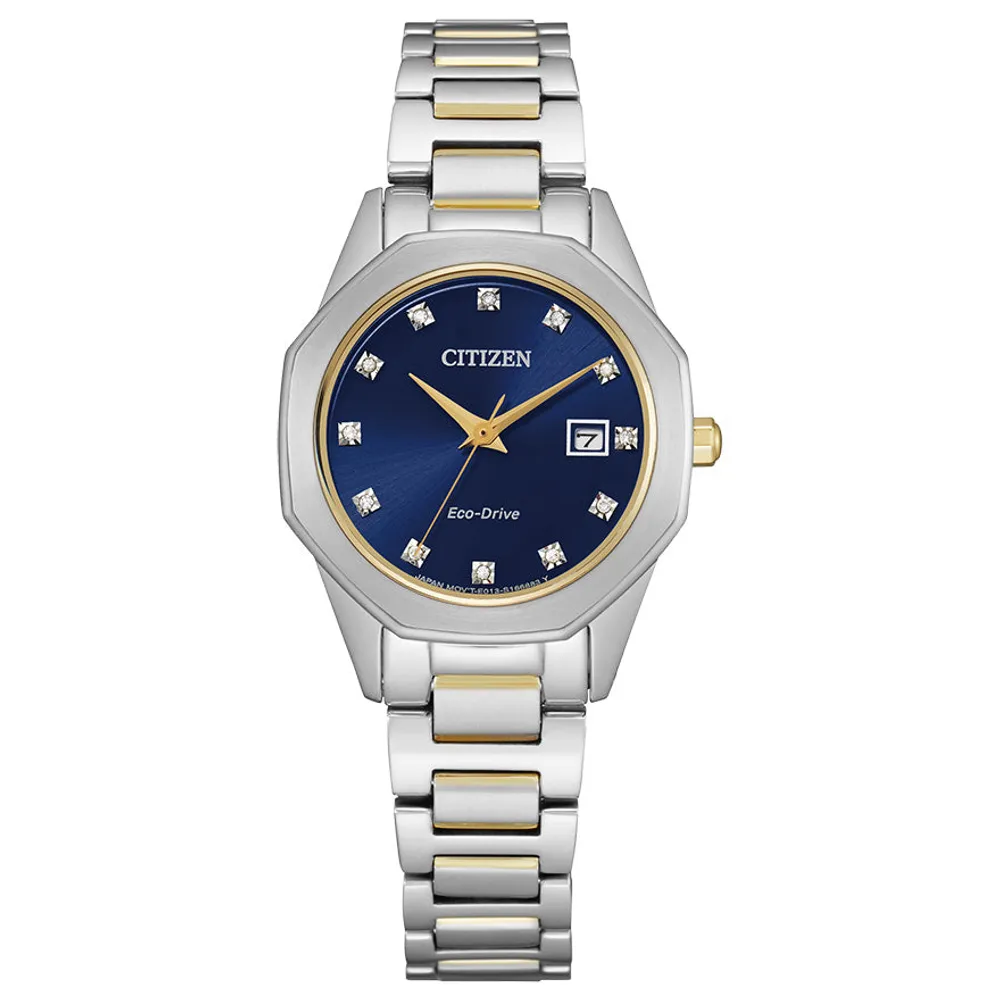 Citizen Eco Drive Corso Two Tone Stainless Steel EW2584 53L