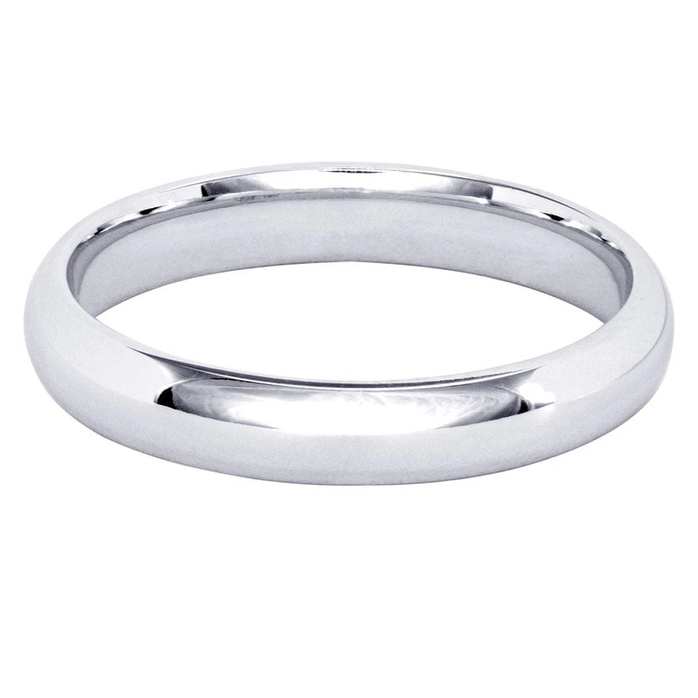 Low Dome Comfort Fit Wedding Band 14K Gold 3MM