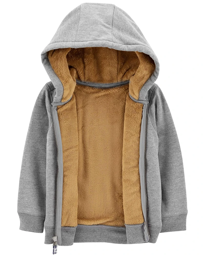 Toddler fleece lined hoodie clearance
